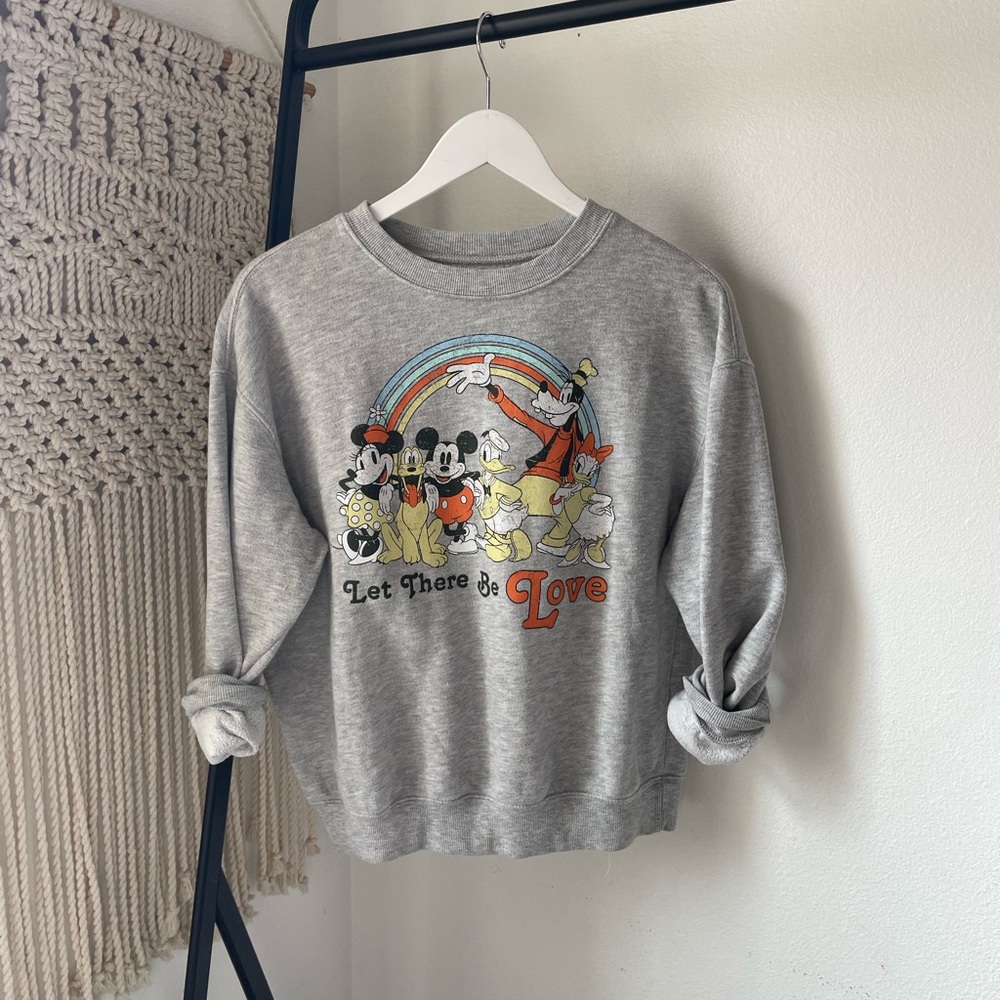 Gray Disney Character Sweatshirt